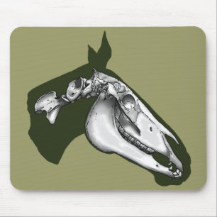 Horse Skeleton Mouse Pad