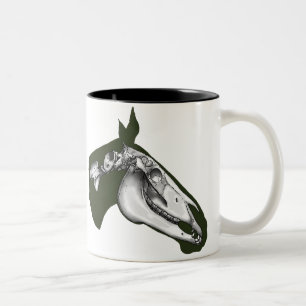Horse Skeleton Two-Tone Coffee Mug
