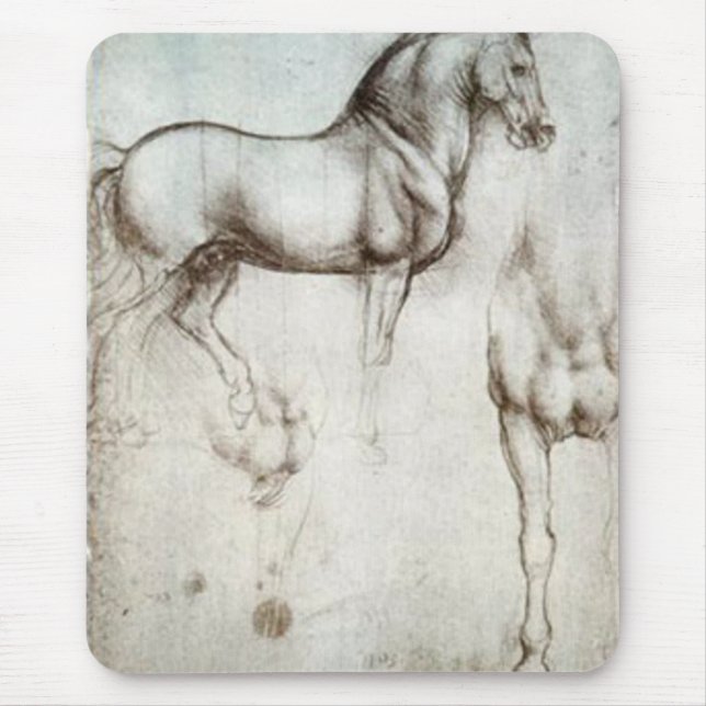 Horse Sketch Mouse Pad (Front)