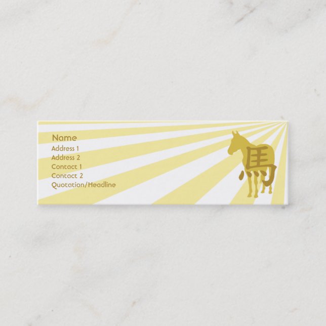 Horse - Skinny Mini Business Card (Front)