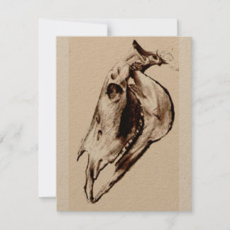 Horse Skull Vintage Style Holiday Card