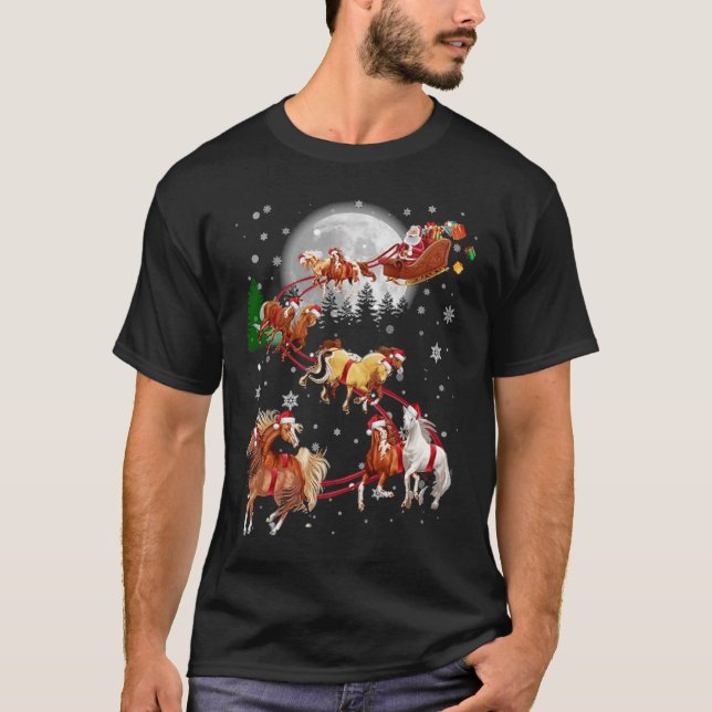 Horse Sleigh Christmas Tree Decoration Xmas Snow S T-Shirt (Front)