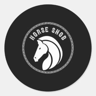Horse Snob Pony Horseback Riding Clothes Equestria Classic Round Sticker