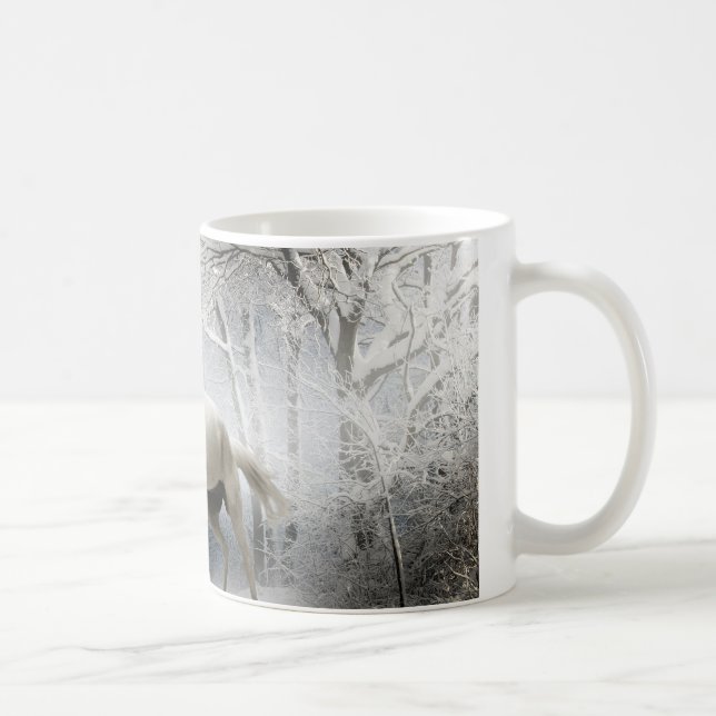 Horse Snow Forest coffee Pets Mug (Right)