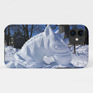 Horse Snow Sculpture, Quebec, Canada iPhone 11 Case