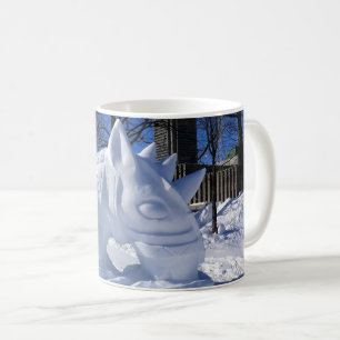 Horse Snow Sculpture, Quebec, Canada Coffee Mug