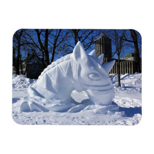 Horse Snow Sculpture, Quebec, Canada Magnet