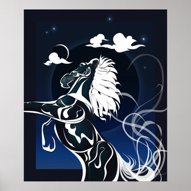 Horse Spirit BLACK HOLE SUN Poster (Front)