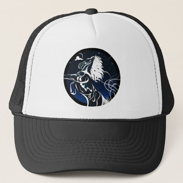 Horse Spirit "BLACK HOLE SUN" Trucker Hat (Front)