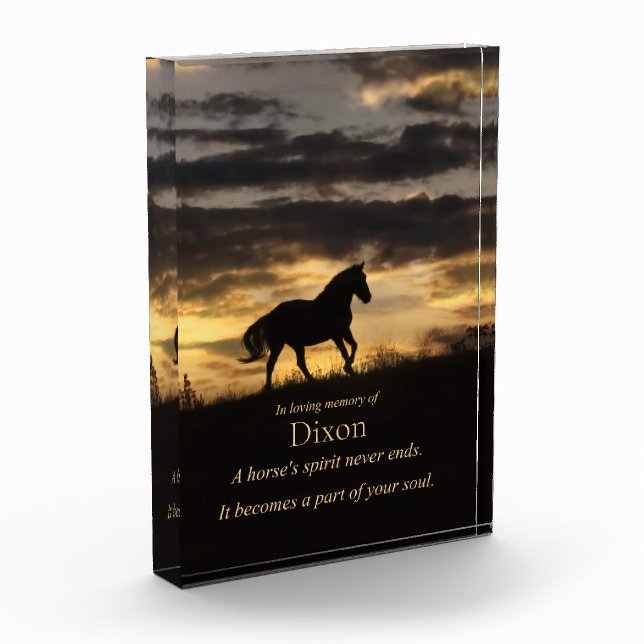 Horse Spirit Memorial Photo Block (Left)