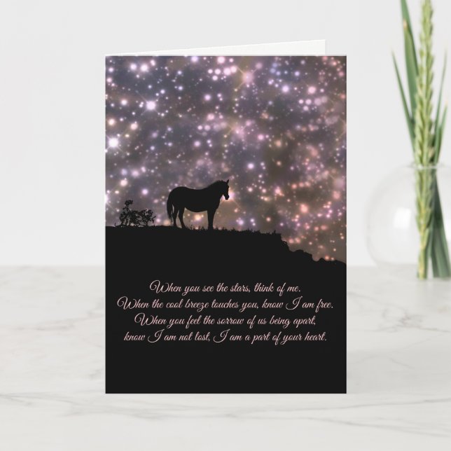 Horse Spiritual Poem Sympathy Card (Front)