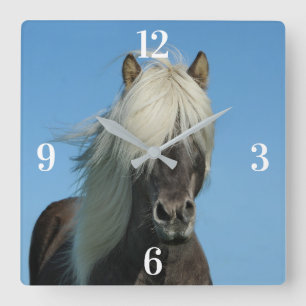 Horse Square Wall Clock
