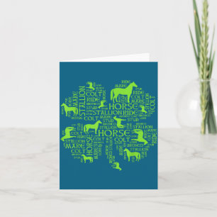 Horse St. Patrick's Day Iri-shirt - Clover Tee  Card