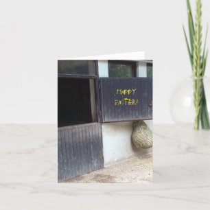 Horse Stable, Happy Easter Card