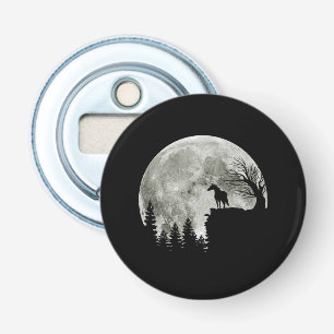 Horse Stand On Mountain Spooky Halloween Moon Bottle Opener