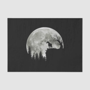 Horse Stand On Mountain Spooky Halloween Moon Tissue Paper