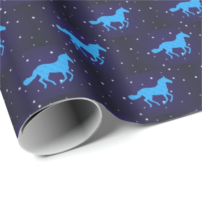 Horse Starry Night   Wrapping Paper (Roll Corner)