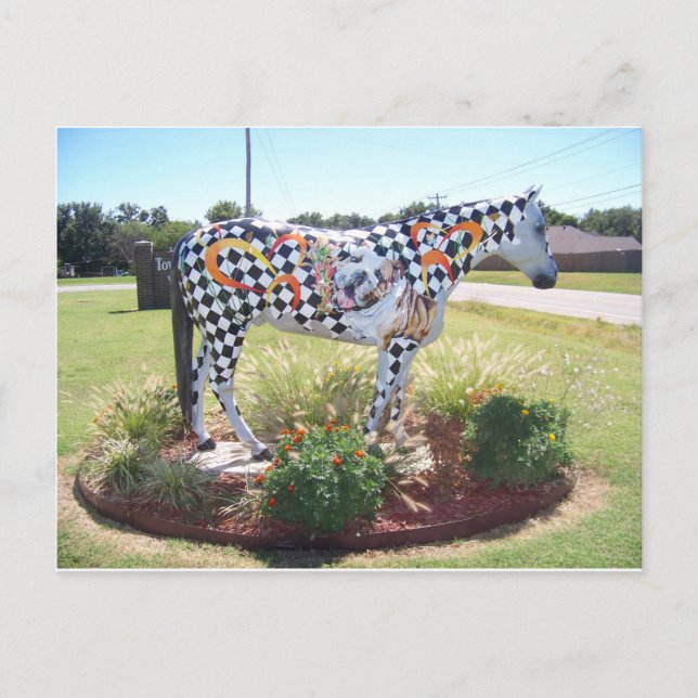 Horse statue postcard (Front)