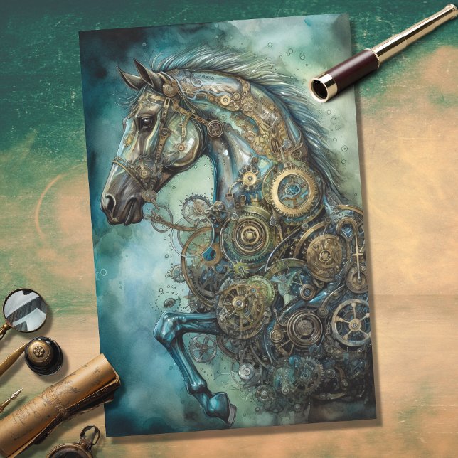 Horse Steampunk 1 Decoupage Paper (Creator Uploaded)