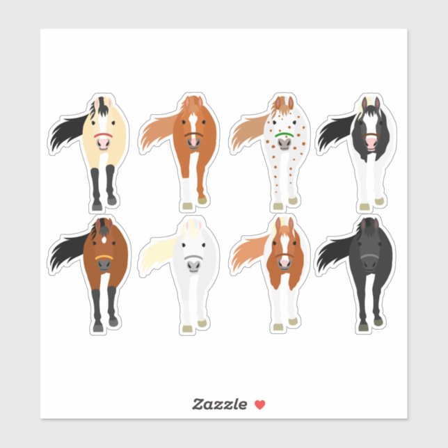 horse sticker set (Sheet)