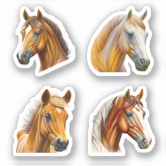 Horse Stickers 4 Pack - Cute Planner, Journal