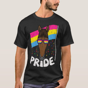 Horse Sunglasses Pansexual Flag Pride Stuff Pan Lg T-Shirt