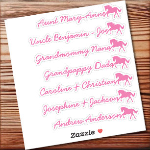 Horse Symbol Custom Guest List Grily Calligraphy