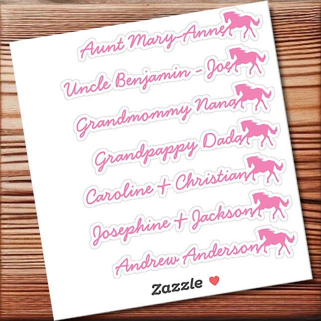 Horse Symbol Custom Guest List Grily Calligraphy (Creator Uploaded)
