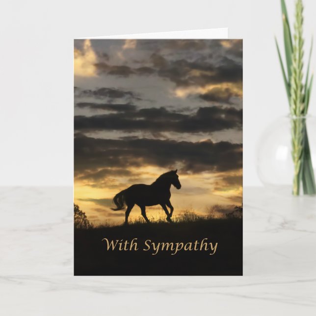 Horse Sympathy Card, Condolences Cards (Front)