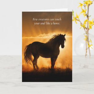 Horse Sympathy Condolences Loss of Horse in Sunset Card