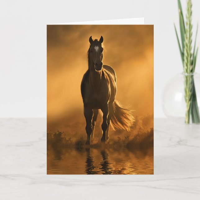 Horse Sympathy Loss of Horse Beautiful Horse Card (Front)