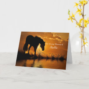Horse Sympathy Loss of Horse Putting Down Name Card