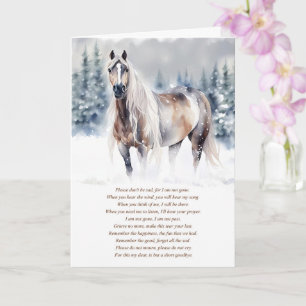 Horse Sympathy Loss with Spiritual Poem  Card