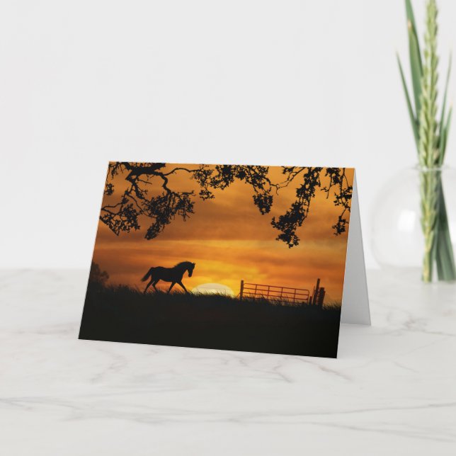 Horse Sympathy Loving Memories Card (Front)