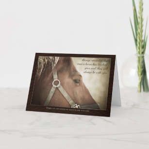 Horse Sympathy With Nice Words Card