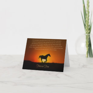 Horse Sympathy with Spiritual Poem Card