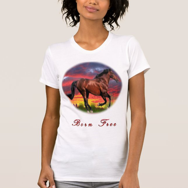 Horse T-Shirt born free t-shirts (Front)
