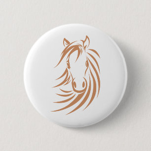Horse T-shirts, Shirts and Custom Horse Clothing 6 Cm Round Badge