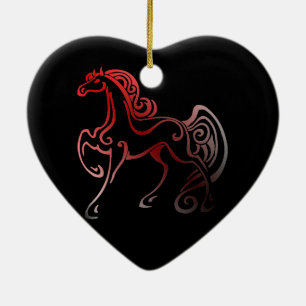Horse Tails Ceramic Ornament