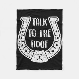 Horse Talk To The Hoof Riding Horseback Euqestrian Fleece Blanket
