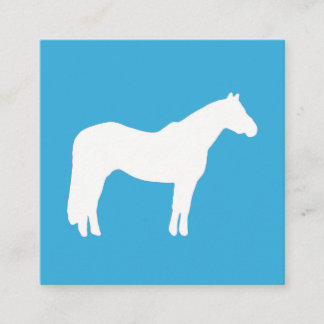 Horse Theme Event Bright and Colorful Simple Square Business Card