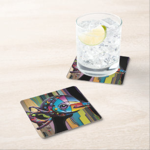Horse Thief Square Paper Coaster