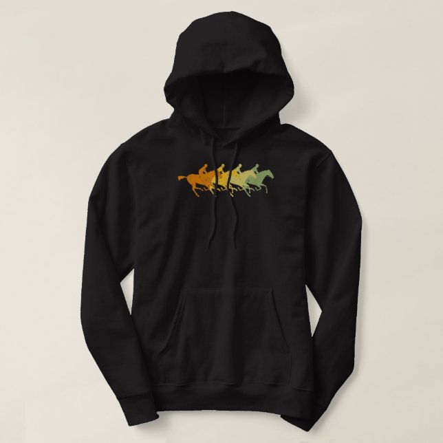 Horse Track Racing, Derby Jockey  Hoodie (Design Front)