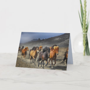 horse trail greeting card