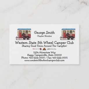 Horse Trailer Camper Business Card