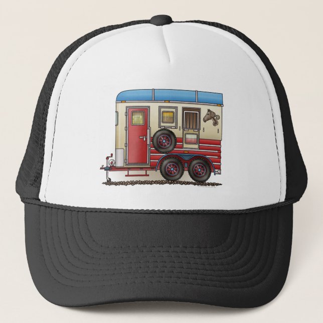 Horse Trailer Camper Trucker Hat (Front)