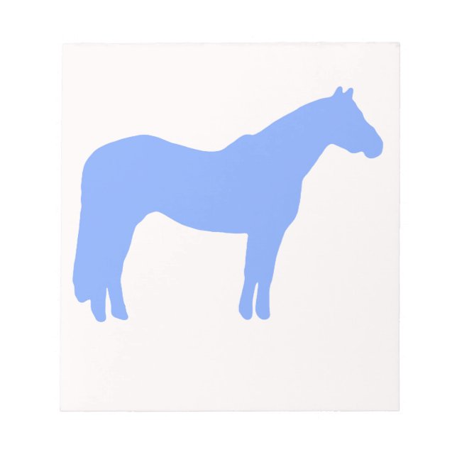 Horse Trainer Business Blue Simple and Modern Notepad (Front)