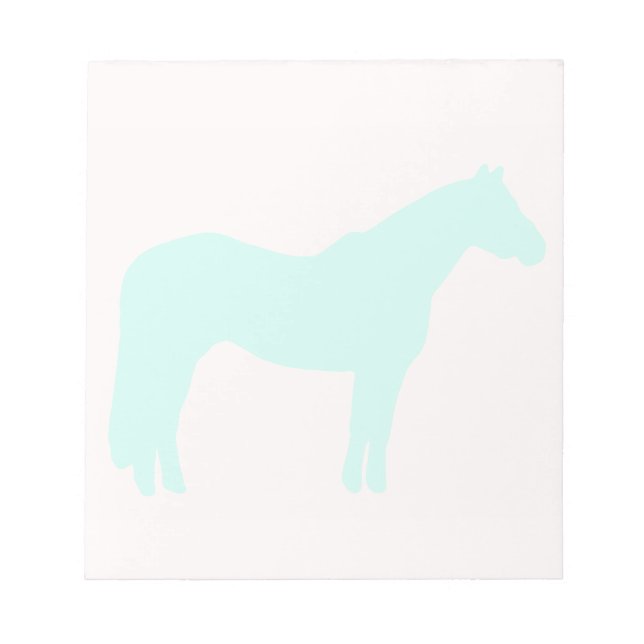 Horse Trainer Business Blue Simple and Modern Notepad (Front)