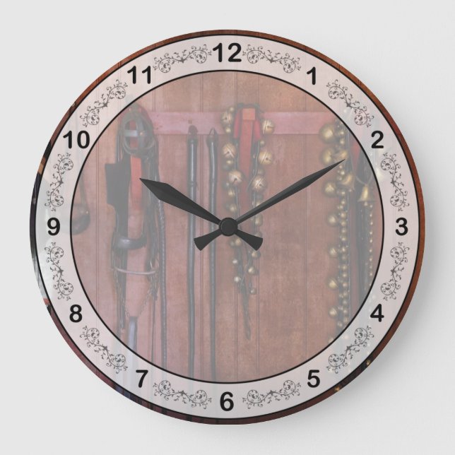 Horse Trainer - Jingle Bells Large Clock (Front)