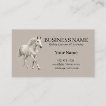 Horse Trainer Riding Lessons  Business Card